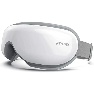 Imagen de RENPHO Eyeris 1 masajeador de Ojos con calor, Música Bluetooth, Masaje vibratorio,Plegable ocular para aliviar la tensión secos Mejorar el sueño regalo dia madre