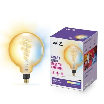 Imagen de WiZ Bombilla LED Inteligente Wi Fi 6,5W (Eq. 25W) PS160 casquillo E27, Filamento Ámbar, Luz Blanca regulable, con tecnología SpaceSense y compatible Alexa Google Home