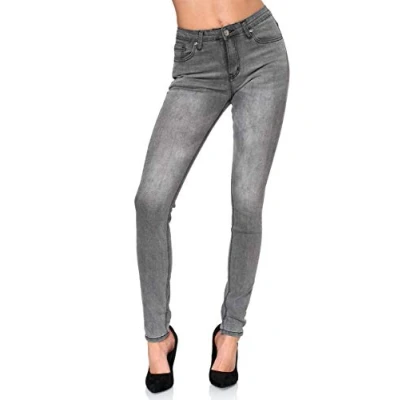 Imagen de Elara Pantalones para Mujer Jeans Elástico Chunkyrayan Gris EL09D3 Grau 44 (2XL)