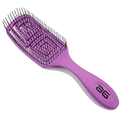 Imagen de ASUER GROUP Cepillo Desenredar Sin Tirones ECO BIODEGRADABLE Paleta Pequeño. No Corta el Cabello (Morado)