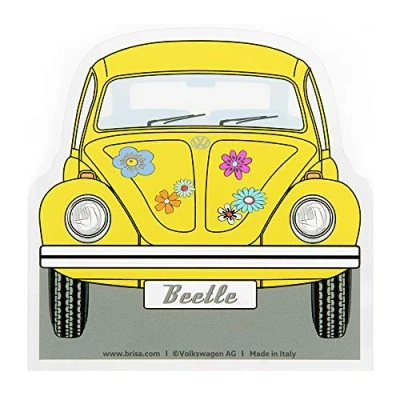 Imagen de BRISA VW Collection Accesorio de Invierno para automóvil Volkswagen polycarbonato: raspador hieloquita Nieve y Hielo Escarabajo (Amarillo)