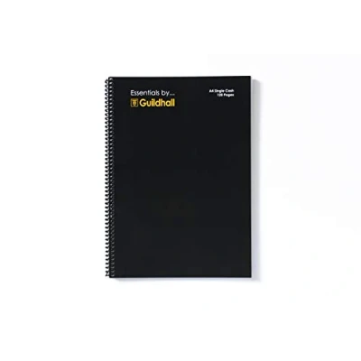 Imagen de Exacompta Guildhall Essentials Libro de cuentas efectivo encuadernado con espiral, tamaño A4, 297 x 210 mm, 192 páginas papel preimpreso 80 g/m² Ref GES7421Z
