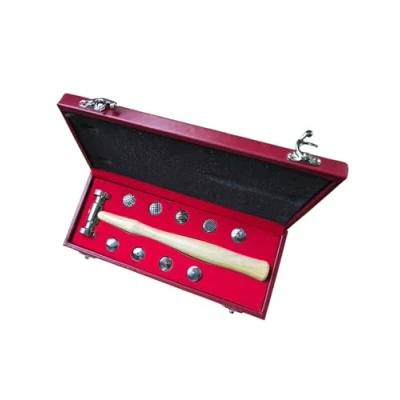 Imagen de martillo texturizado con textura 9 caras intercambiables, herramientas para hacer joyas y manualidades, formador de metal, en caja, ideas regalo PTL®