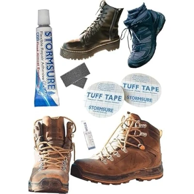 Imagen de Stormsure Hiking Boot Shoes Repair Kit Pegamento industrial para botas, Adhesivo PU, Impermeable, Permanente, Duradero, Flexible, Transparente