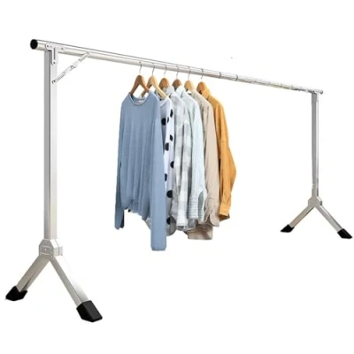 Imagen de YSUEFIJO Tendedero Extensible Plegable Grande, Balcon Exterior, Vertical Plegable, Sabanas Ahorra Espacio, Acero Inoxidable Tendedero, para Exterior y Interiores