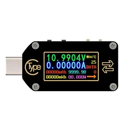 Imagen de DollaTek TC66 Tipo C Disyuntor PD Voltaje USB Amperímetro Capacidad Medidor Cargador de medición 2 vías Batería App PC Probador