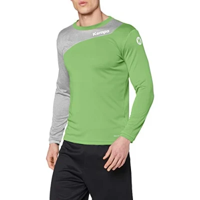 Imagen de Kempa Core 2.0 Longsleeve Camiseta M/L De Entrenamiento Balonmano, Hombre, Verde Esperanza/Gris Oscuro, S