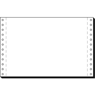 Imagen de Sigel 06241 Papel continuo (4000 hojas, 240 x 6&quot;, A5 vertical, 70 g/m2), color blanco