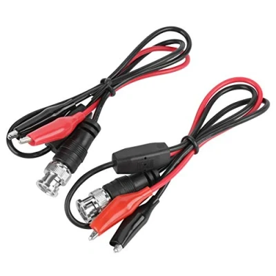 Imagen de 2Pcs BNC Prueba de osciloscopio Macho Q9 a Dual Alligator Clip Sonda Cable 0.5m