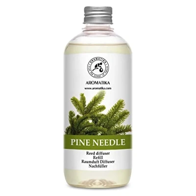 Imagen de Recarga del Difusor de Caña Agujas Pino 500ml 100% Puro y Natural Set Fragancia Ambiental para Aromatizar Aire Interno Cuartos Baños Hogares Restaurantes