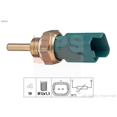 Imagen de EPS 1.830.261 Sensor de Temperatura del Refrigerante Made in Italy OE Equivalent OPEL: Corsa D Hatchback, Zafira B, Astra H GTC