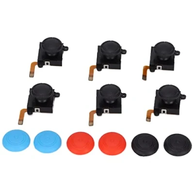 Imagen de Joystick Analógico 3D para Nintendo Switch Joy con, Izquierdo/Derecho con Empuñaduras, Kit de Reparación Piezas Repuesto Compatible Lite