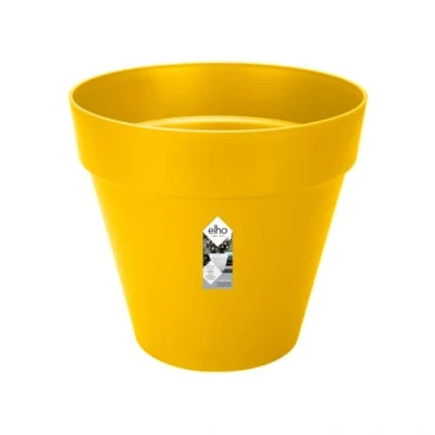 Imagen de Elho Loft Urban Maceta para Exterior, 100% Reciclado, 38,5 x 35,3 cm, Color Amarillo/Ocre