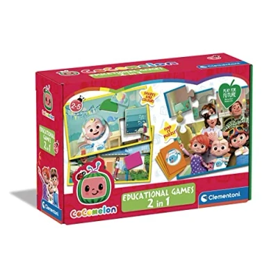 Imagen de Clementoni Educational Games 2 In 1 Cocomelon Juego Educativo 3 años (Italiano, Inglés, Francés, Alemán, Español, Holandés Y Polaco), Made Italy, Multicolor (18286),Exclusivo en Amazon