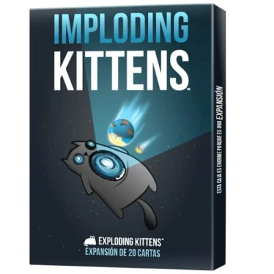 Imagen de Exploding Kittens Imploding Expansión Juego De Cartas para los Amantes Gatos y las Explosiones a Partir 7 Años 2 6 Jugadores 15 Minutos por Partida Español