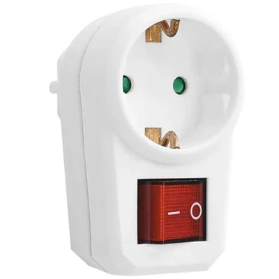 Imagen de ORNO AE 13188(GS) Enchufe Multiple Conexiones Schuko con 1 Interruptor
