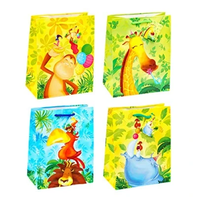 Imagen de TSI Bolsas de regalo con motivos infantiles (12 unidades 4 modelos distintos)