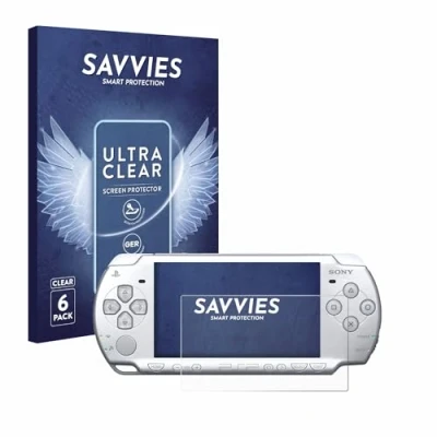 Imagen de savvies Protector Pantalla para Sony PSP 2004 (6 Unidades) Película Ultra Transparente