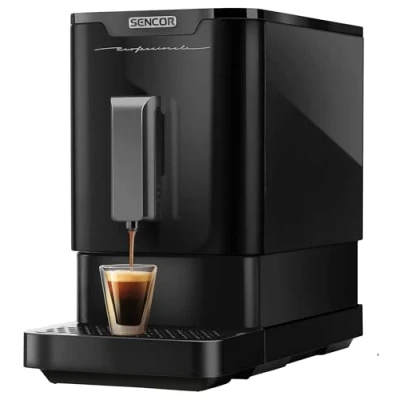 Imagen de SENCOR Cafetera de Grano, Espresso con Trituradora, BLACK Edition, 19 Bars Compacto, Auto Cleaning, automática, Barista Express, Thermoblock y Sistema elaboración