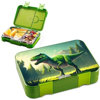 Imagen de Jarlson® fiambrera para niños con 6 compartimentos TONI de tritan caja almuerzo a prueba fugas Lunch box jardín infantes, escuela