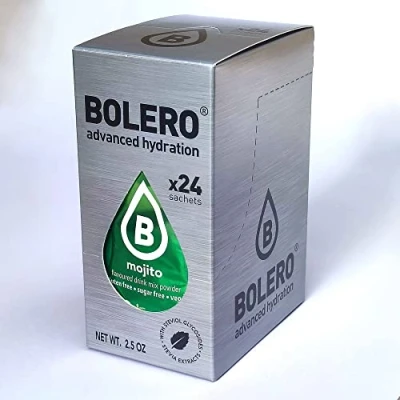 Imagen de Bolero Drink 24 bolsitas 3 gr Sticks Frutas Preparado Polvo Soluble Para Bebida Fresca en Agua Producto, 72 gramos endulzado con stevia (Mojito)