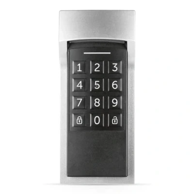 Imagen de Homematic IP Smart Home Keypad 156424A0 Bloqueo de código para puerta entrada con función aplicación, apertura y cierre numérico, extensión accionamiento cerradura