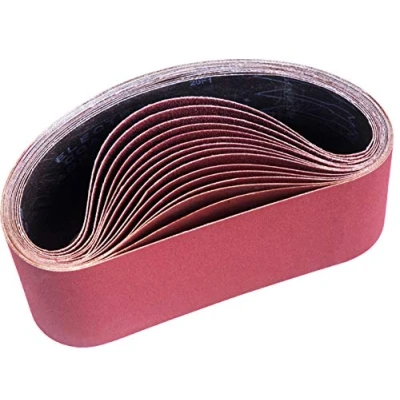Imagen de STEBRUAM Bandas de Lija 100 x 610 mm,Banda Abrasiva 3 grano 80/120/150/240/400 para Lijadora Banda,para Quitar el Polvo, la Pintura y Pulir(15 piezas)