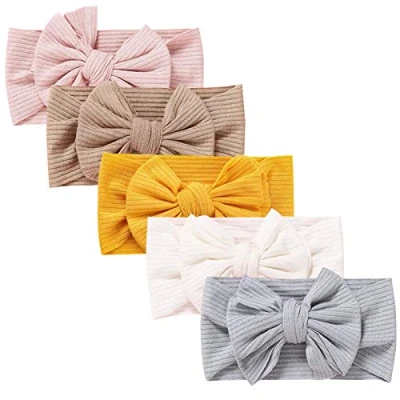 Imagen de DRESHOW 5 Piezas Bebé Niña Diademas Hairband de los Bebés Recién Nacidos Diadema Elástica Niñas Banda Para Cabeza Accesorio
