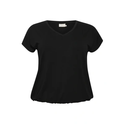 Imagen de Kaffe Curve JENA Vneck Camiseta básica, Mujer, Talla: 56, Black deep