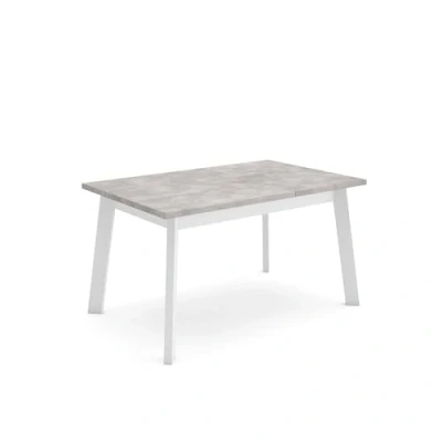 Imagen de Skraut Home Mesa Comedor Fija Cocina y Salón 140 para 6 comensales Patas de Madera Estilo Moderno Cemento