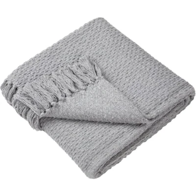 Imagen de Drift Home Hayden Manta 100% algodón Reciclado Cama de 200 x cm, Color Gris