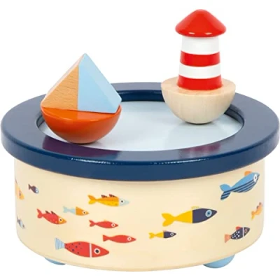 Imagen de Small Foot Caja de música Gran Oceano Madera, con Figuras Desmontables, a Partir 3 años, Art. 12215 Toys, No Aplica, Multicolored, Nein