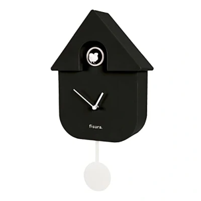 Imagen de Fisura Reloj de Cuco. Pared. Pared Original para Regalo. 3 Pilas AA no Incluidas. Medidas: 21,5 x 8 41,5 cm. Plástico ABS. (Negro)