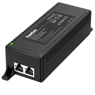 Imagen de YuanLey Gigabit Injector PoE 60W, Inyector Convierte No a PoE++, IEEE 802.3bt/at/AF, 10/100/1000Mbps Adaptador Plug &amp; Play, Distancias hasta 100 Metros, Montaje en Pared