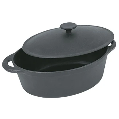 Imagen de Crealys 28 cm Ollas de Hierro, Fundido, Negro