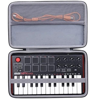 Imagen de co2CREA Duro Viajar Caja Estuche Funda para Akai Professional MPK Mini MKII Teclado Controlador Midi USB portátil（Estuche Caja）