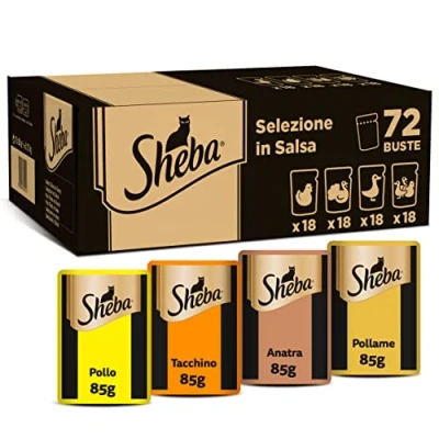 Imagen de Sheba Selection in Sauce Comida para Gatos en Paquete Fresco, pienso húmedo los Momentos de mimo Diario