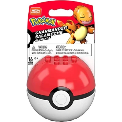 Imagen de Mega Construx Pokémon Pokebola Charmander, Figura de Juguete construcción (Mattel GKY71)