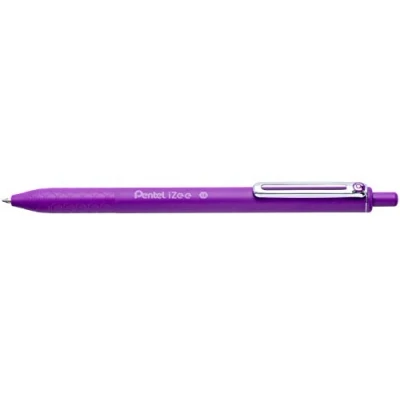 Imagen de Pentel BX470 V IZee Bolígrafo con clip metálico (grosor de trazo 0,5 mm, 12 unidades), color morado