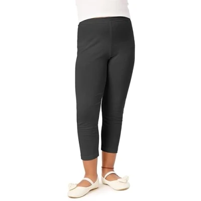 Imagen de Merry Style Leggins 3/4 para niñas Mallas Deportivas Pantalones Piratas Infantiles de Viscosa Ropa Deporte Leggings Capri Niña MS10 131 (Negro, 152 cm)