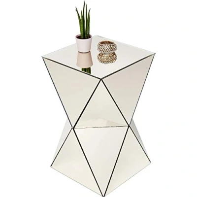 Imagen de Kare Mesa Auxiliar, champán, diámetro de 43 cm, Madera contrachapada y Tablero DM, Talla única