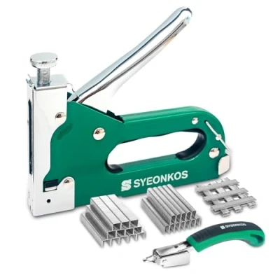Imagen de SYEONKOS Grapadora,Grapadora Manual 3 en 1, Pistola de Grapas con 3000 Grapas,Grapadora para Uso Serie (Incluye Extractor Grapas),Kit grapadora para, tapicería, carpintería, decoración