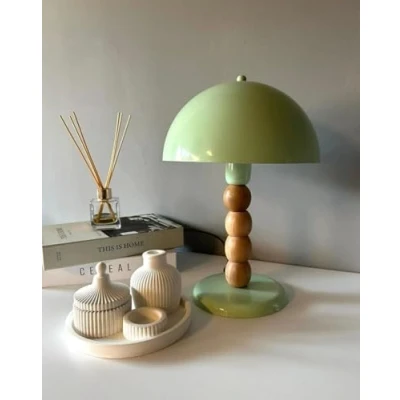 Imagen de bamyum Lipeo Lámpara Retro Verde Menta, E27 Sobremesa Lámpare de Mesa Industrial Moderna Lámparas Metal Para Dormitorio Noche Decoración El Hogar