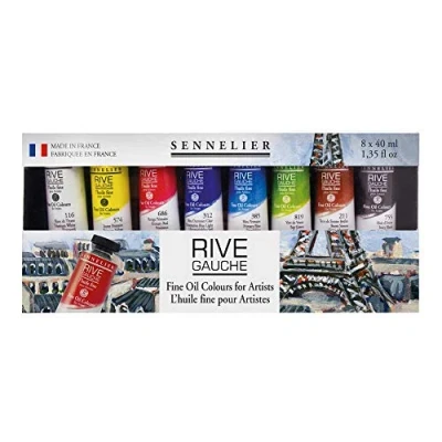 Imagen de Sennelier Rive Gauche Fine Oil Color for Artists, 8 Colors, 40ml Each (10 130313 2)