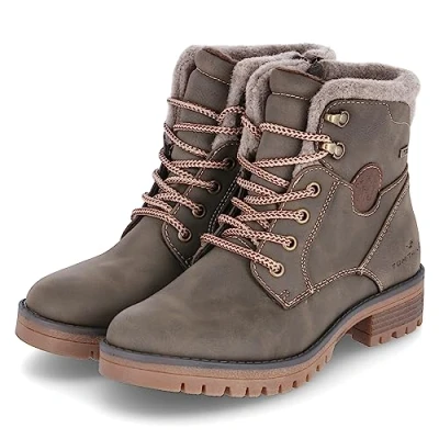 Imagen de TOM TAILOR 2191002 Bota a la altura de pantorrilla para Mujer, Caqui, 42 EU