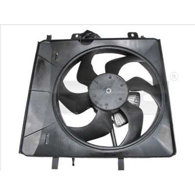 Imagen de TYC 805 0016 Ventilador de radiador 342 180 con bastidor (armazón) CITROËN: C3 I Hatchback, C2 Pluriel, PEUGEOT: 1007 Hatchback
