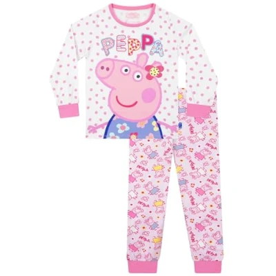 Imagen de Peppa Pig Pijama Niña Pijamas Invierno Niñas con Diseño de Flores Multi 18 24 Meses