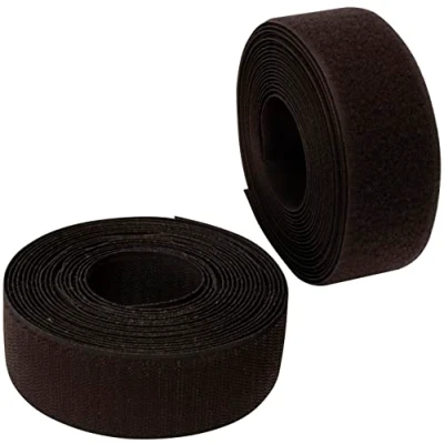 Imagen de AERZETIX C65986 Cinta/rollo de scratch 40mm 5 metros auto agarre organizador/sujetacables tira enganche bolsa prenda correa color: marrón oscuro en poliamida y poliéster
