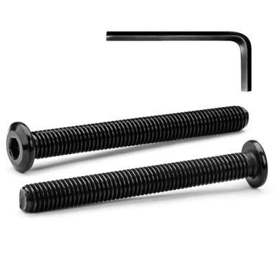 Imagen de M8 x 65 mm 10 Piezas de Tornillos Cabeza Hueca Hexagonal Plana Pernos, Acero Inoxidable A2 V2A, Pernos Plana, Rosca Completa, Óxido Negro (con Llaves Allen)