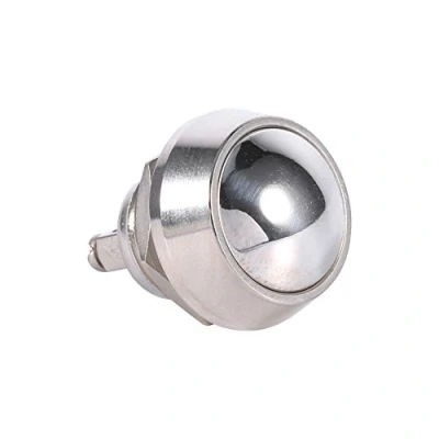 Imagen de interruptor de botón momentáneo, plata resistente 12mm momentáneo basculante domo alto bloqueo impermeable metal